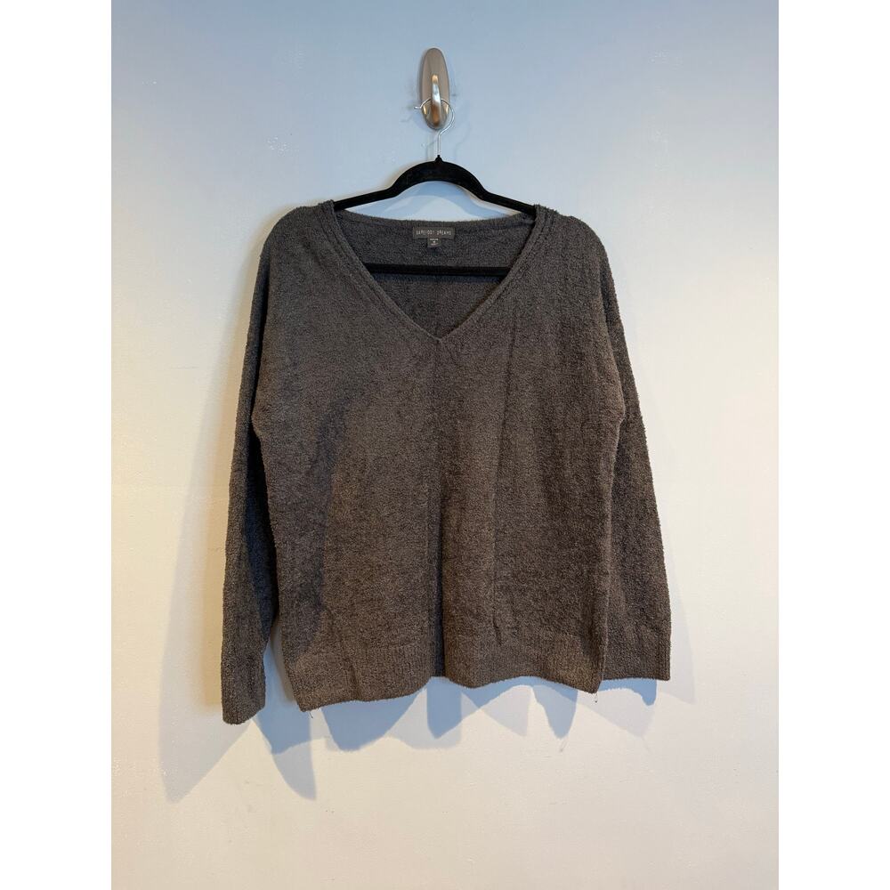 Barefoot Dreams Petite Medium Cozy V-Neck Pullover Sweater